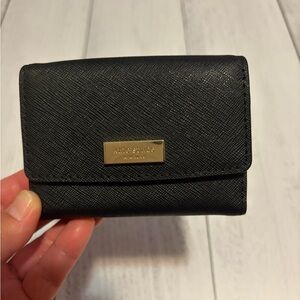 kate spade black compact wallet - tk
